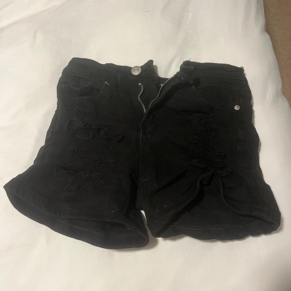 Almost Famous Black Jean Shorts Distressed Style
